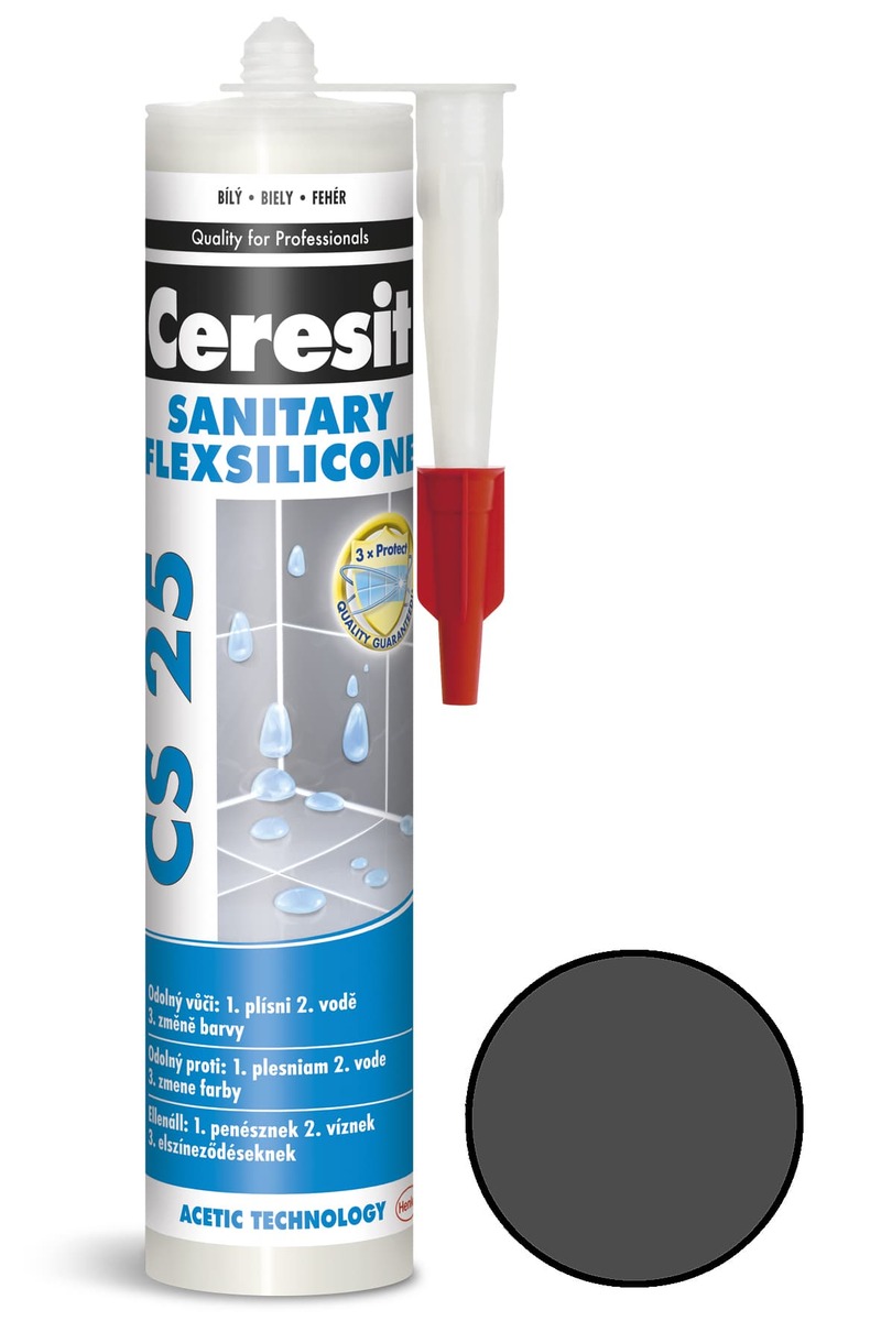 Silikón Ceresit CS 25 Grafit 280ml